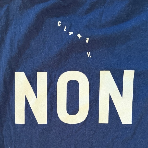 Clare V OUi Non Tshirt navy red Small - Picture 5 of 7